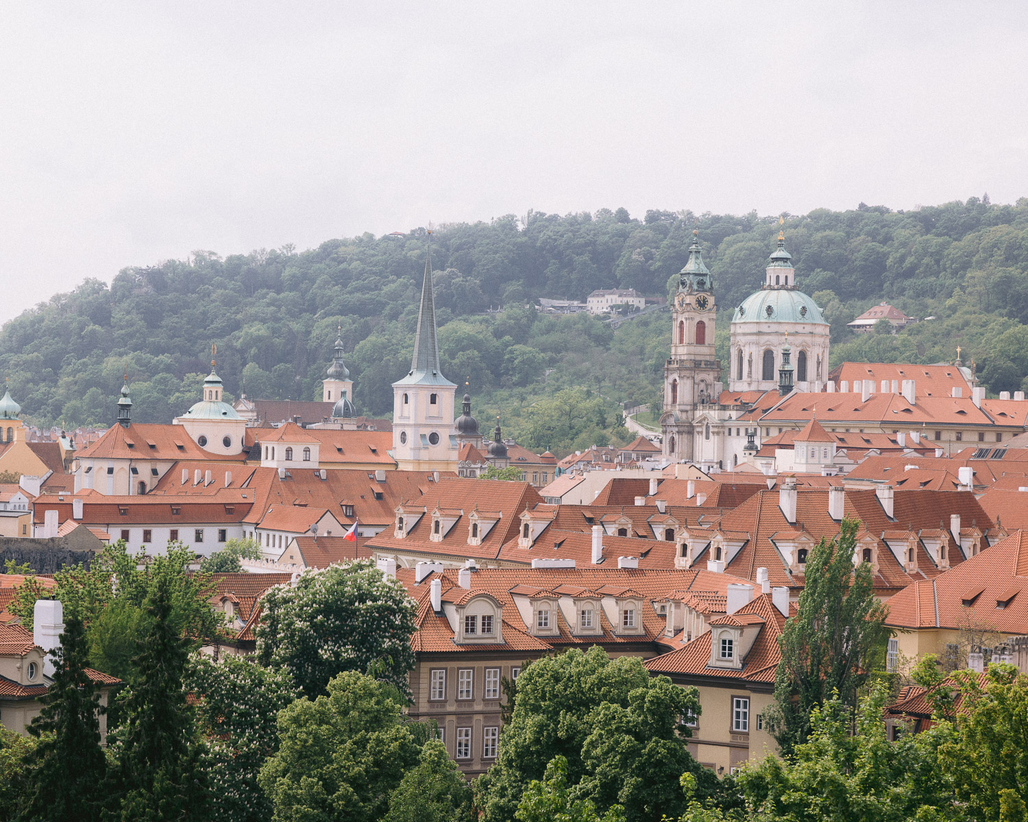 View over the rooftops of Malá Strana from Villa Richter