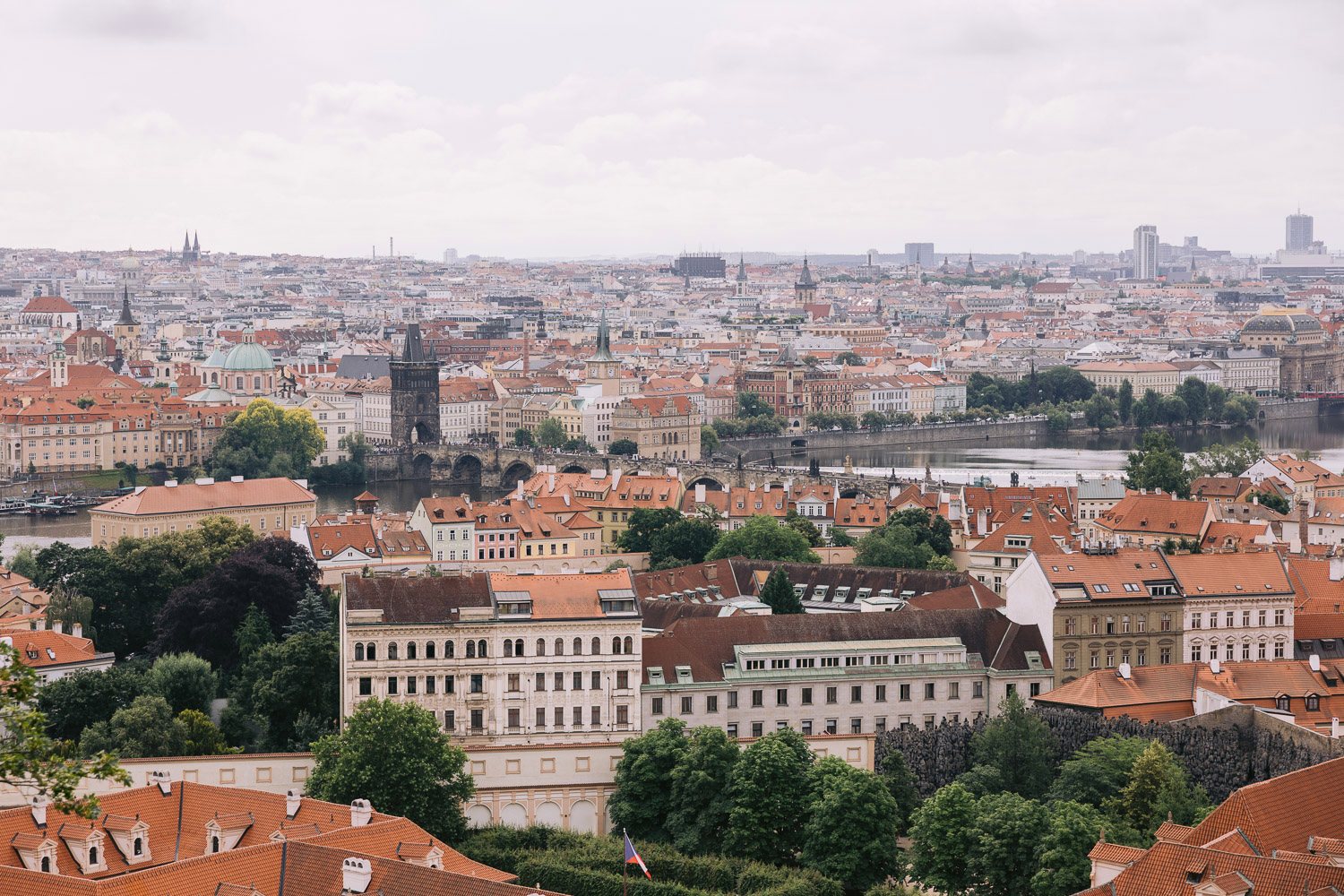 Lobkowicz Palace Elopement Prague Panorama From Terrace Panorama of Prague from the Lobkowicz Palace terrace