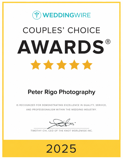 WeddingWire Couples' Choice Award 2025
